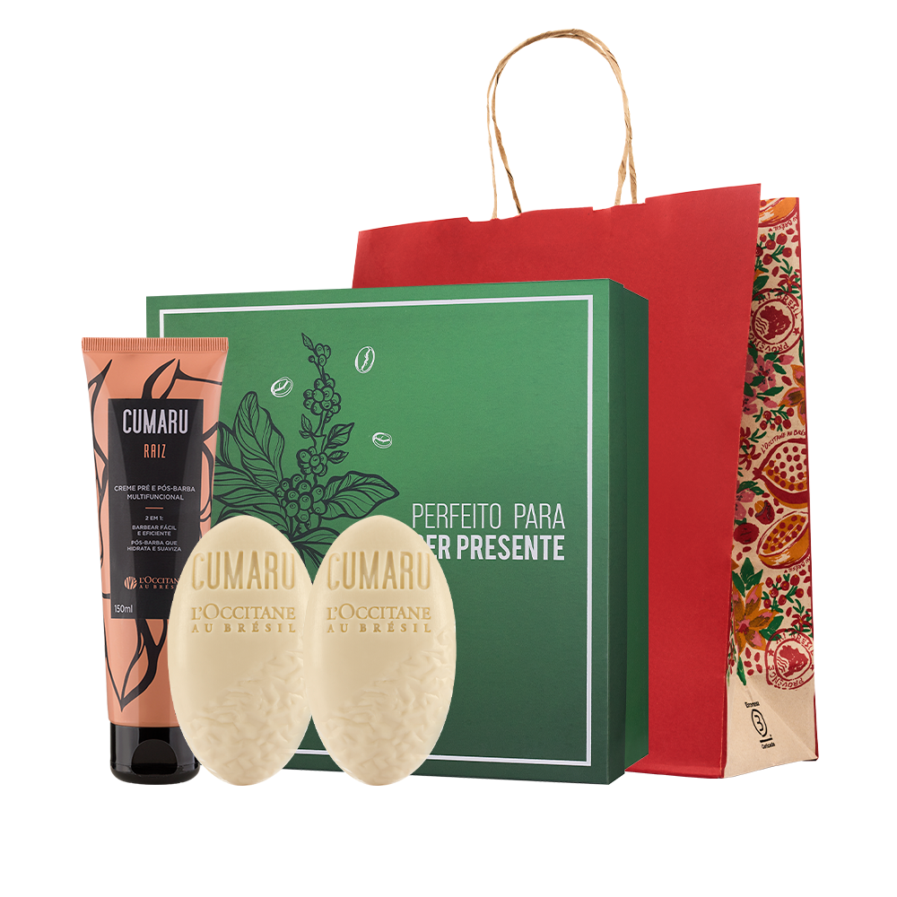 Dupla de Sabonetes e Creme Pré e Pós Barba Cumaru